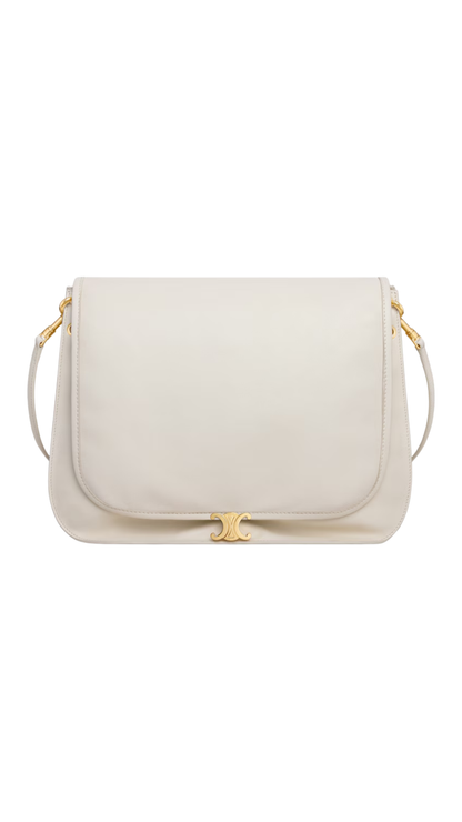 Soft Triomphe Besace in Supple Shiny Lambskin