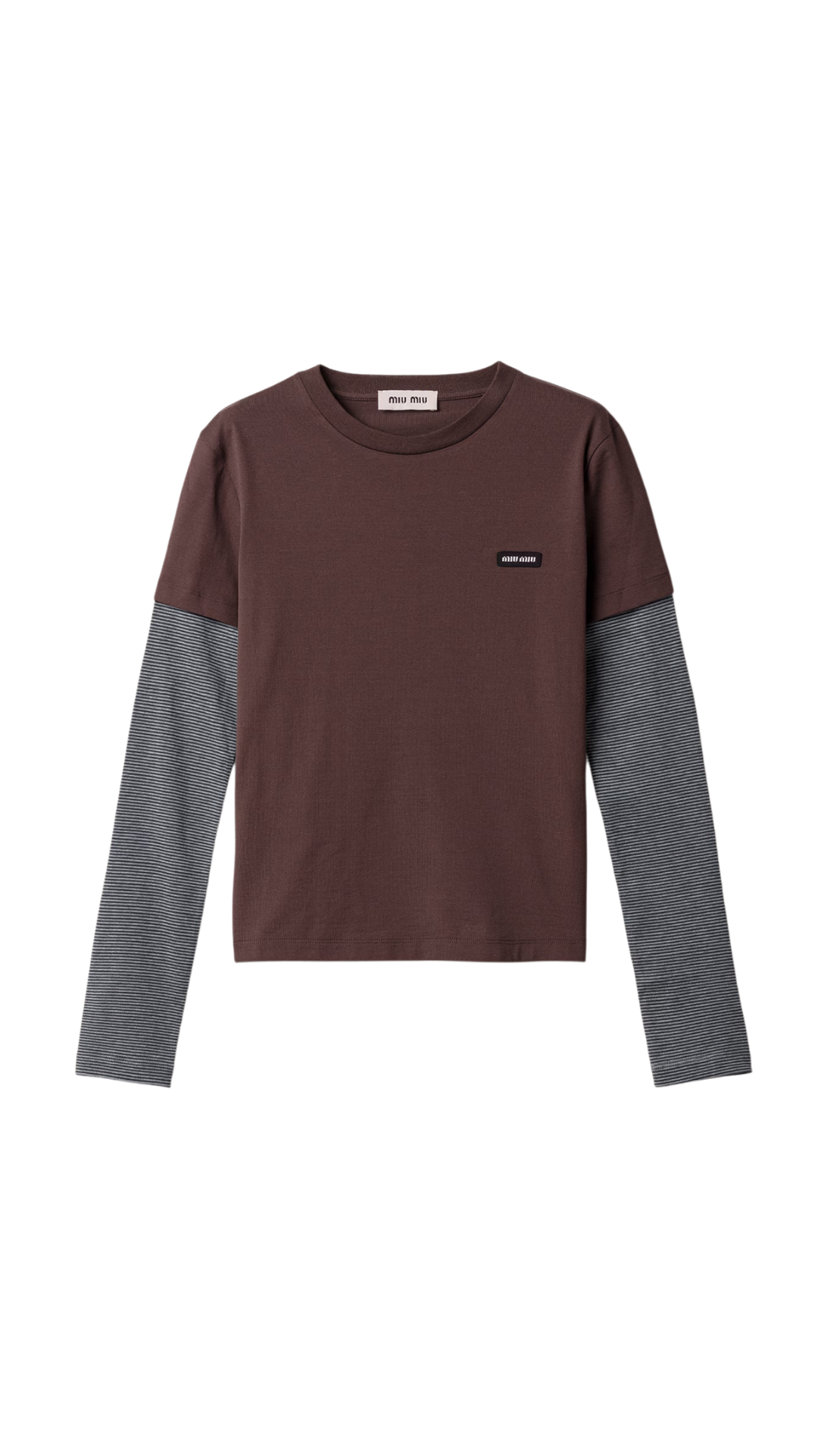 Jersey T-shirt in Cocoa Brown/Anthracite