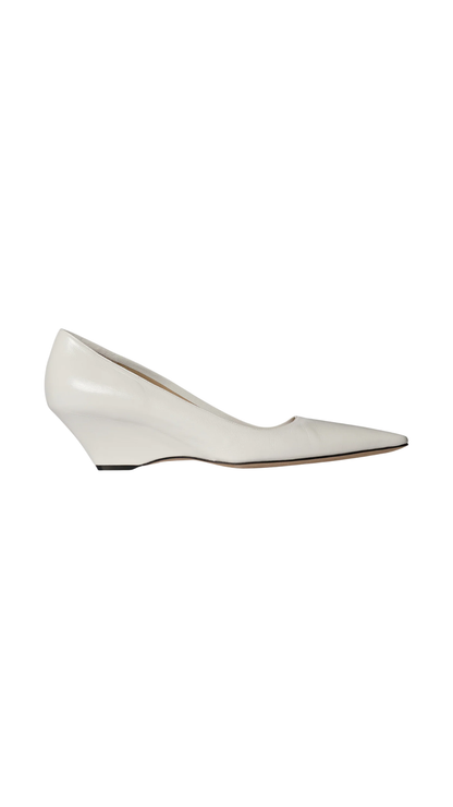 Liisa Wedge Heel in Optic White