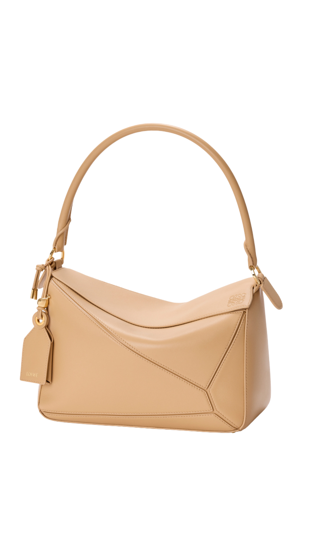 Medium Featherlight Puzzle Bag in Silk Beige Nappa Lambskin