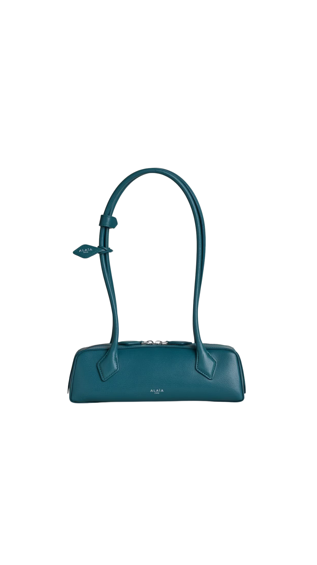 Le Teckel Small Bag in Green Grey Leather