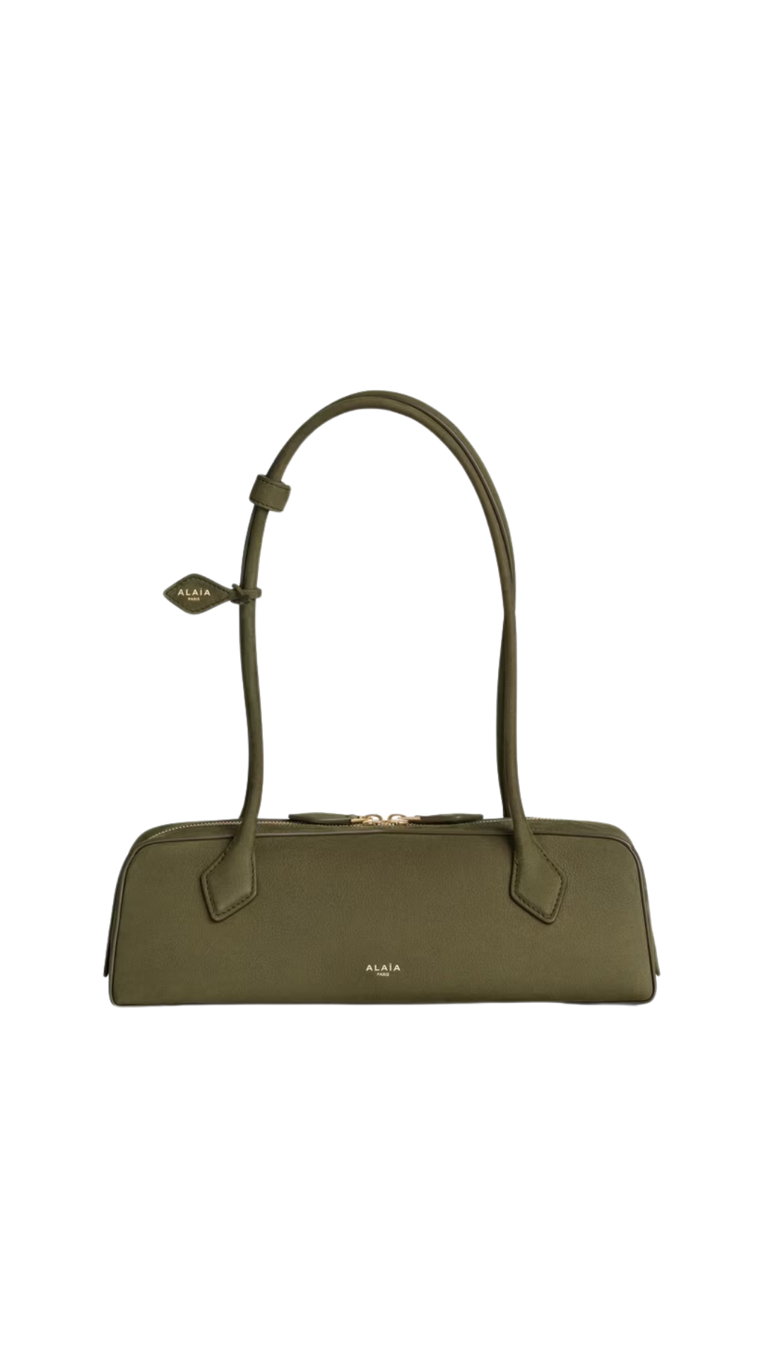 Le Teckel Medium Bag in Kaki Nubuck