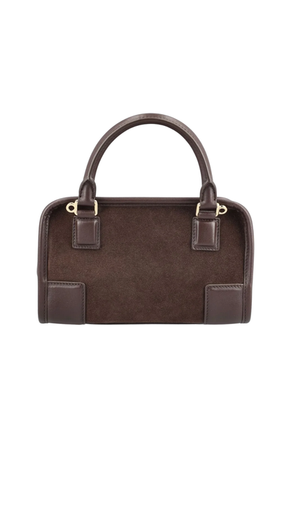 Amazona 180 Mini Suede Bag in Dark Chestnut