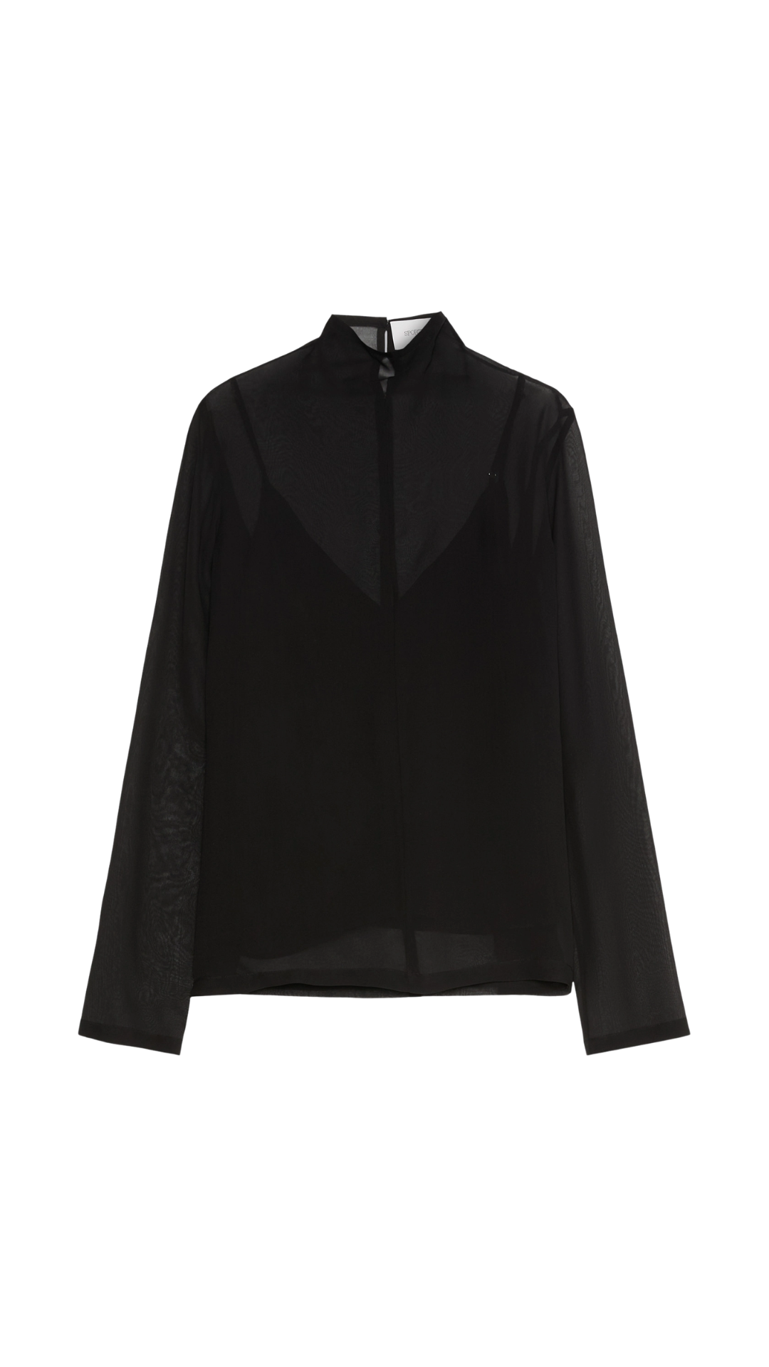 Silk Blouse with Camisole - Black