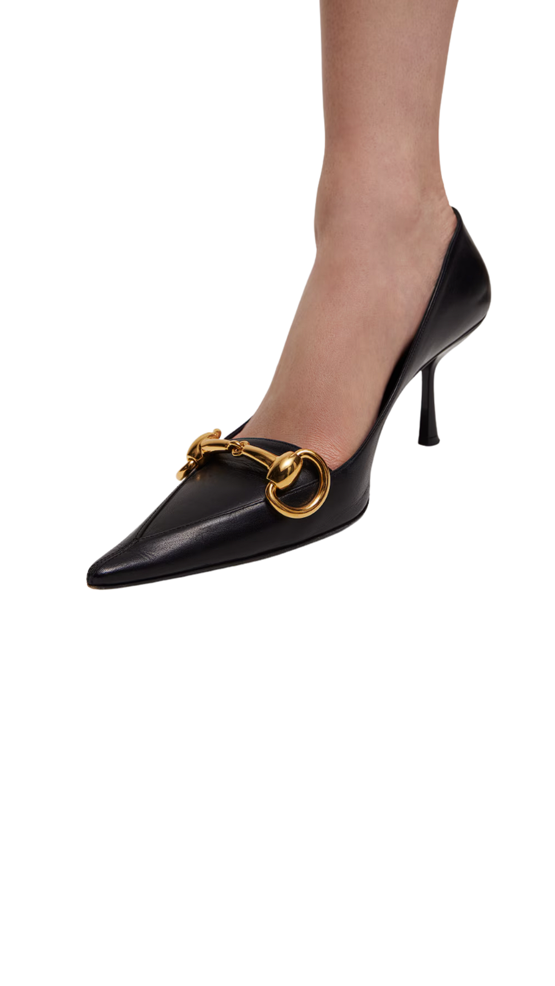 Boulevard Pump in Black Leather
