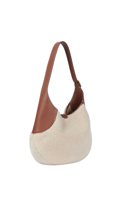 Bolso de hombro Bobbin mediano de piel sintética de oveja