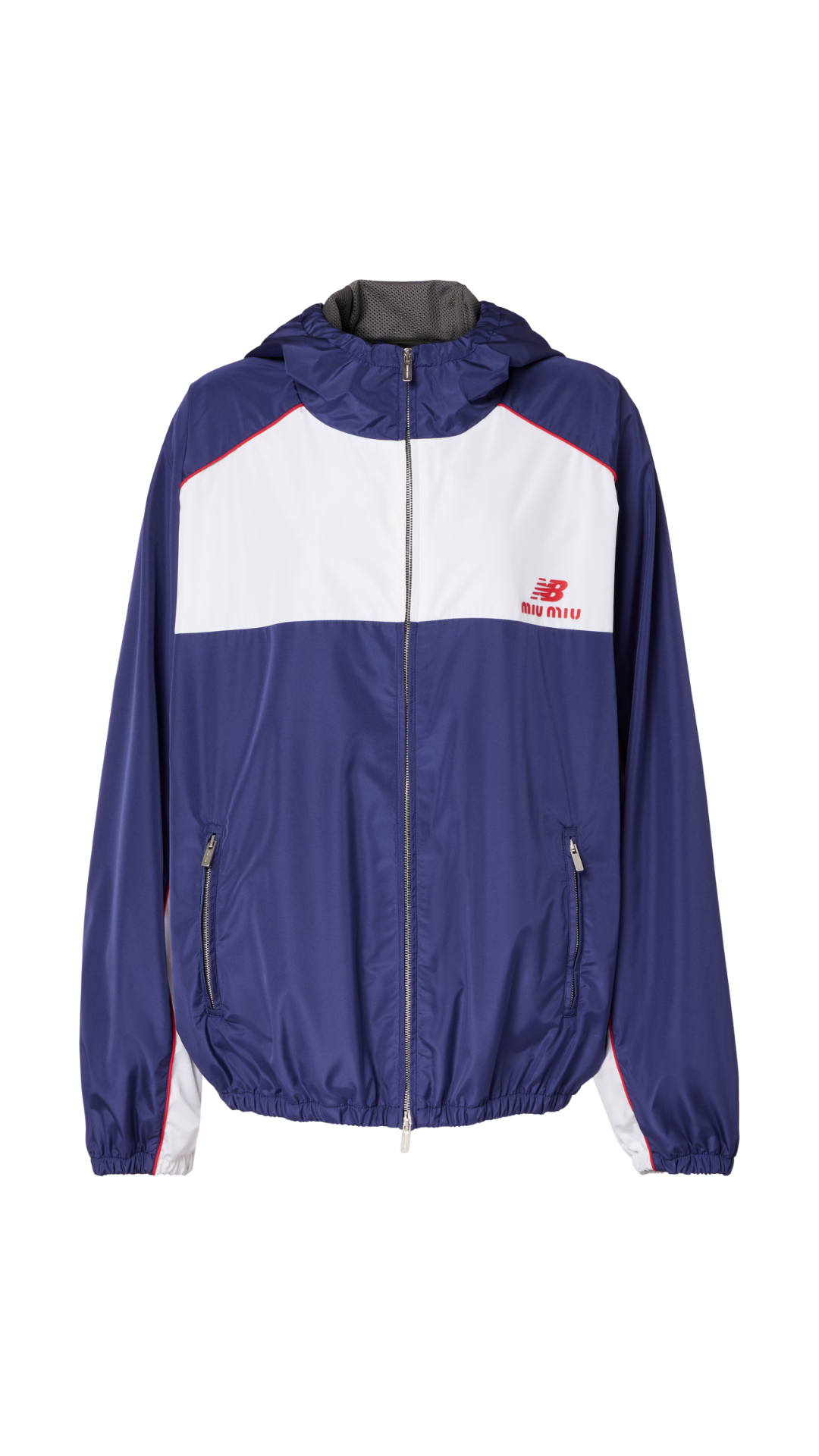 Miu Miu x New Balance Poplin Track Jacket in Blue