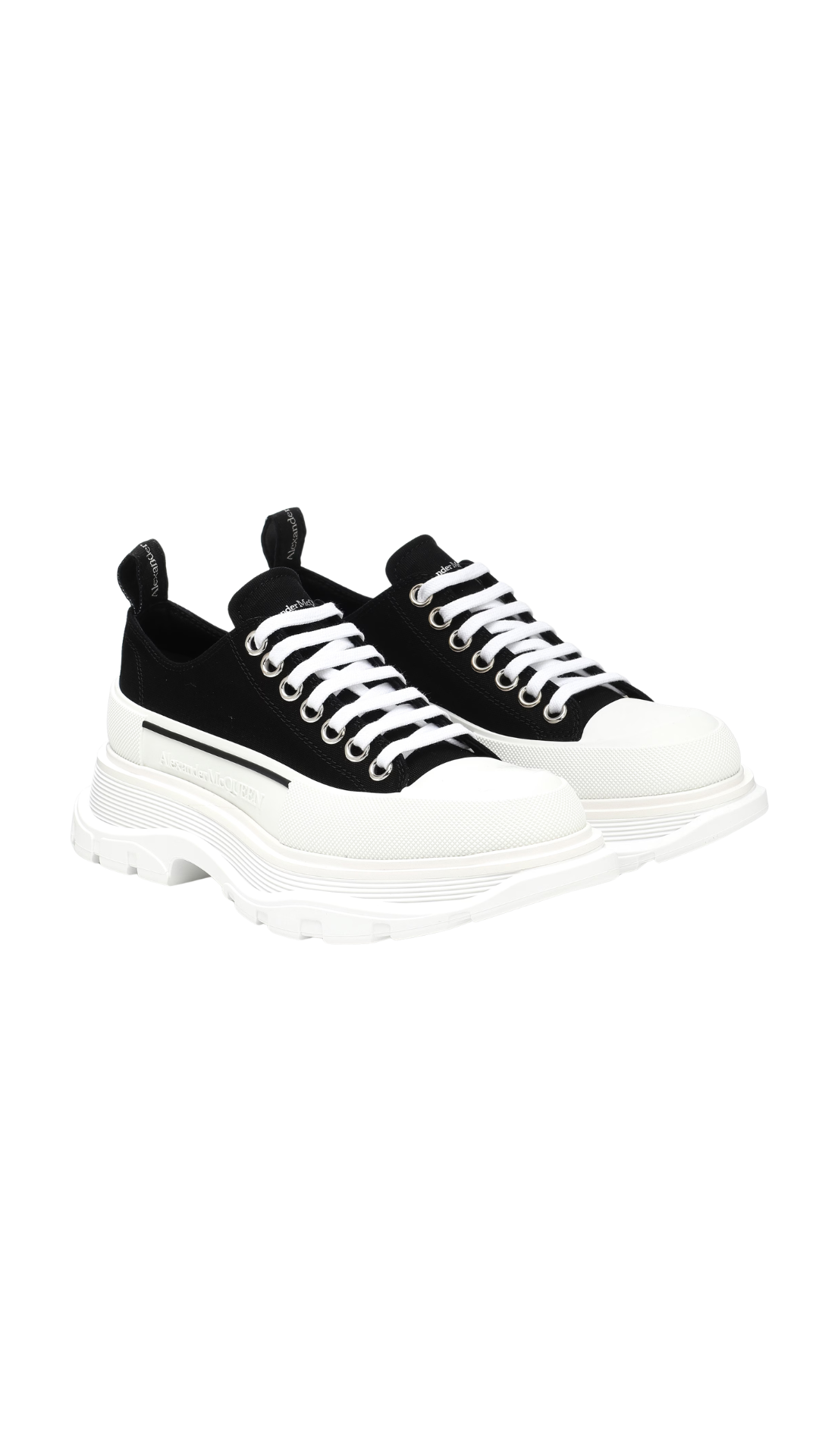 Tread Slick Canvas Platform Sneakers in Black