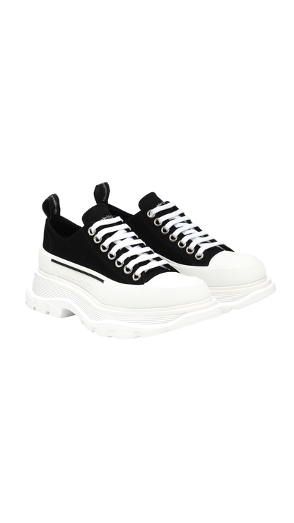 Tread Slick Canvas Platform Sneakers in Black