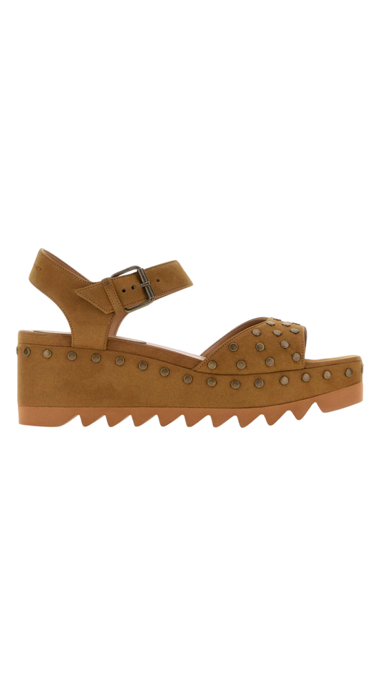 Elyse Platform Sandals in Brown