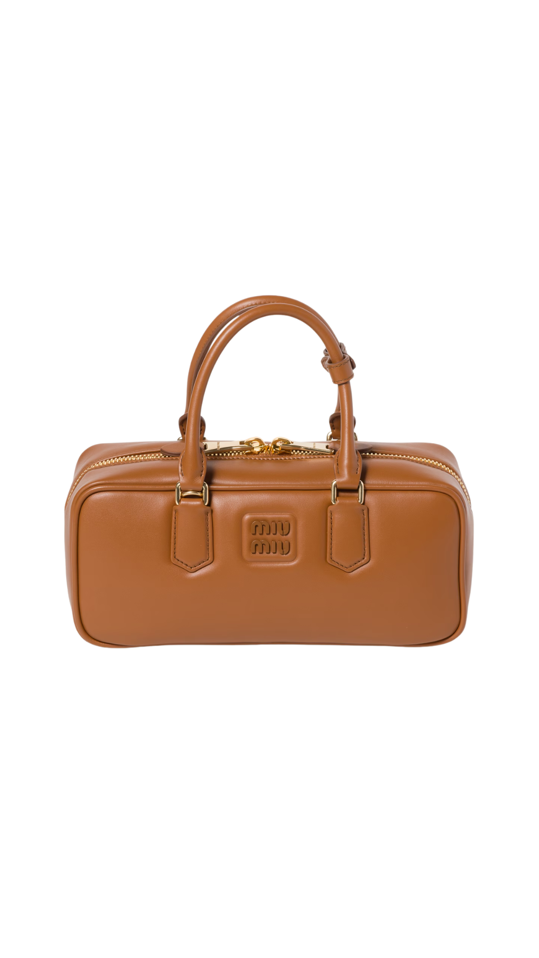Arcadie Leather Bag in Cognac
