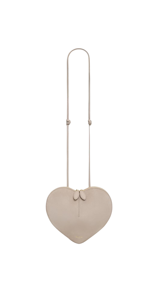 Le Cœur Bi-Material Bag in Grey Leather