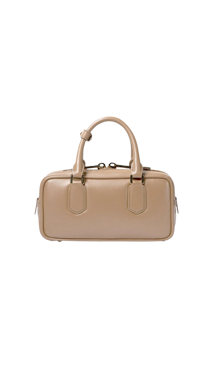 Arcadie Leather Bag in Beige