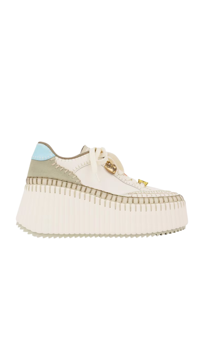 Nama Wedge Sneaker in Aqua Green