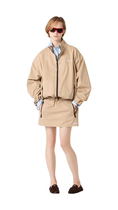 Washed Gabardine Blouson Jacket in Cord