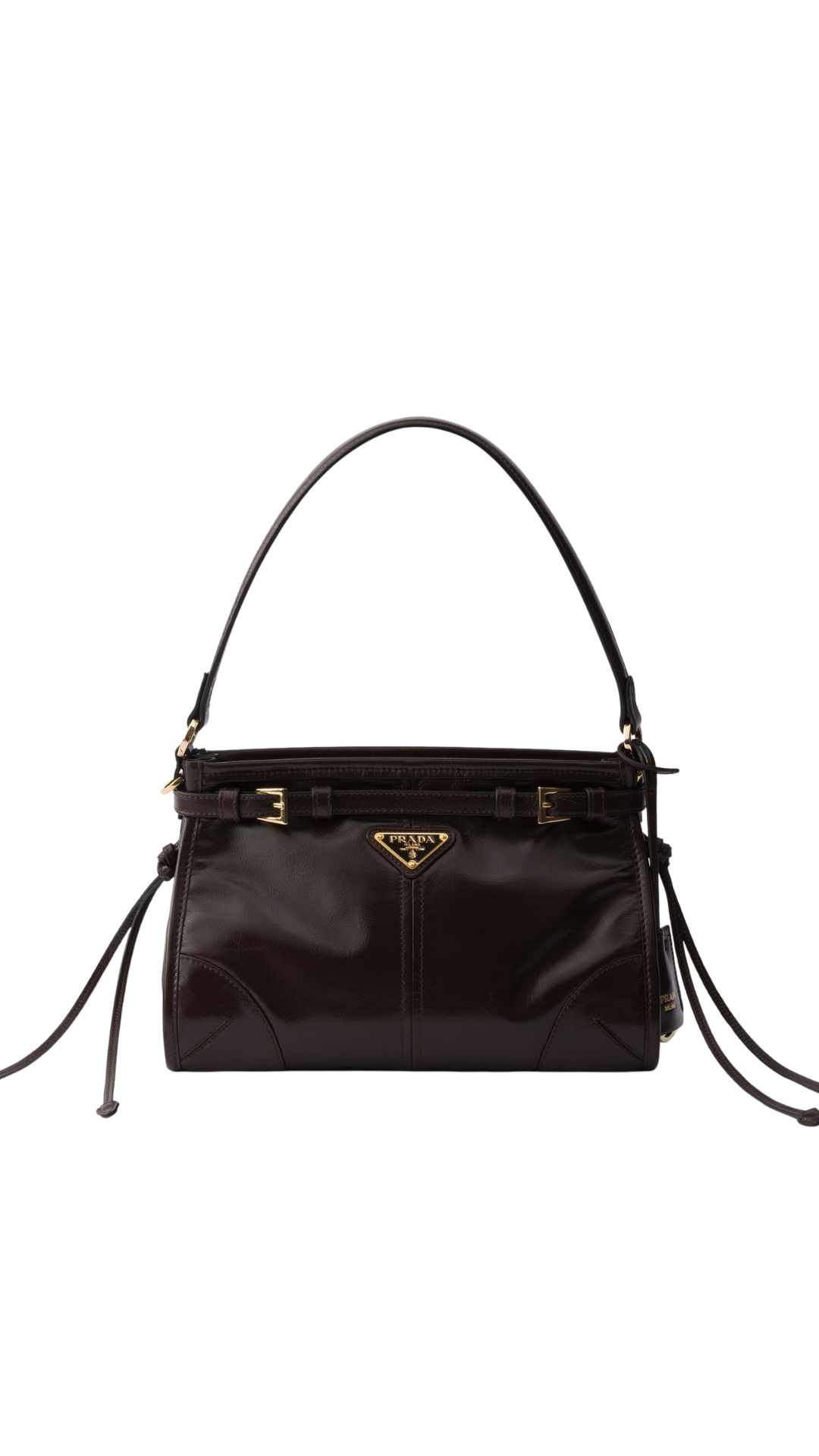 Bonnie Small Leather Handbag in Dark Brown