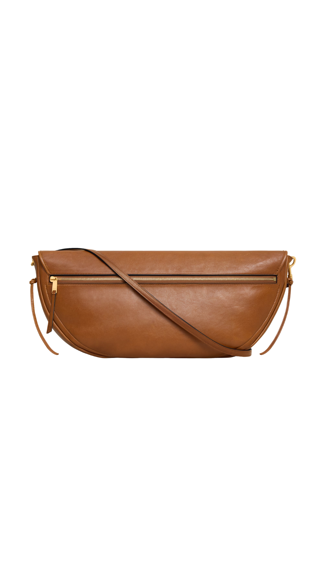 Halfmoon Soft Triomphe Bag In Soft Tan Supple Shiny Lambskin