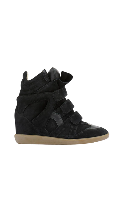 Bekett Sneakers in Black Bekett Leather Wedge Sneakers