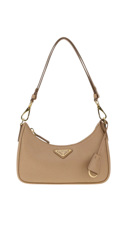 Re-Edition Mini Saffiano Leather Bag