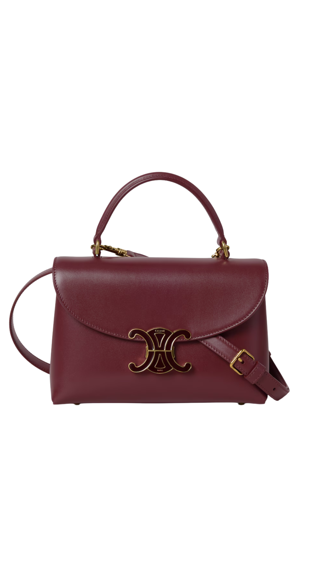 Teen Nino Bag in Syrah Smooth Satinated Calfskin with Enamel Closure