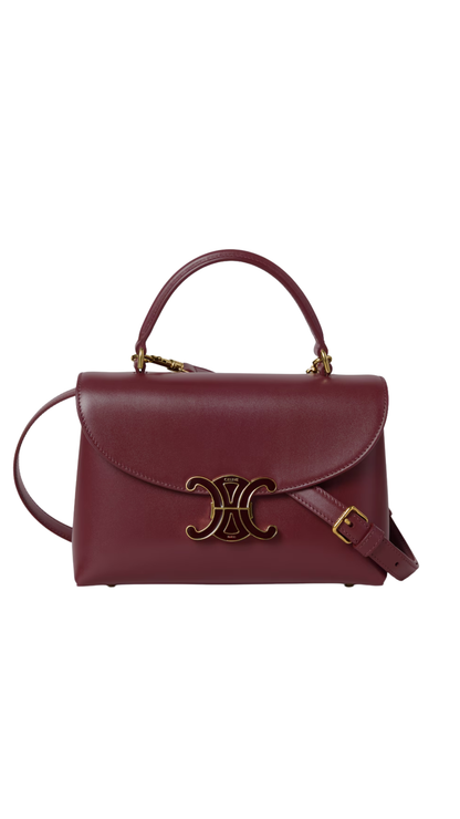 Teen Nino Bag in Syrah Smooth Satinated Calfskin with Enamel Closure