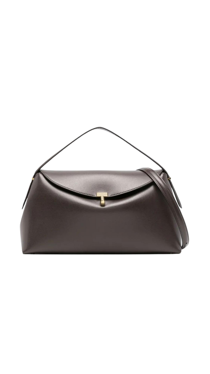 T-Lock Handbag in Brown Smooth
