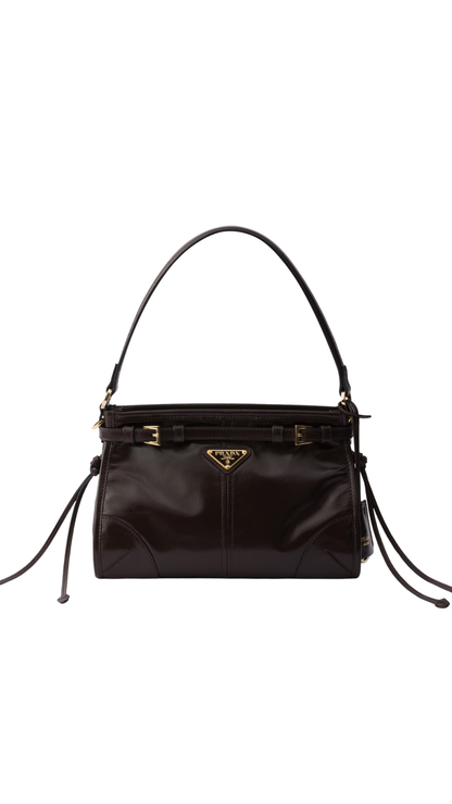 Bonnie Small Leather Handbag in Dark Brown