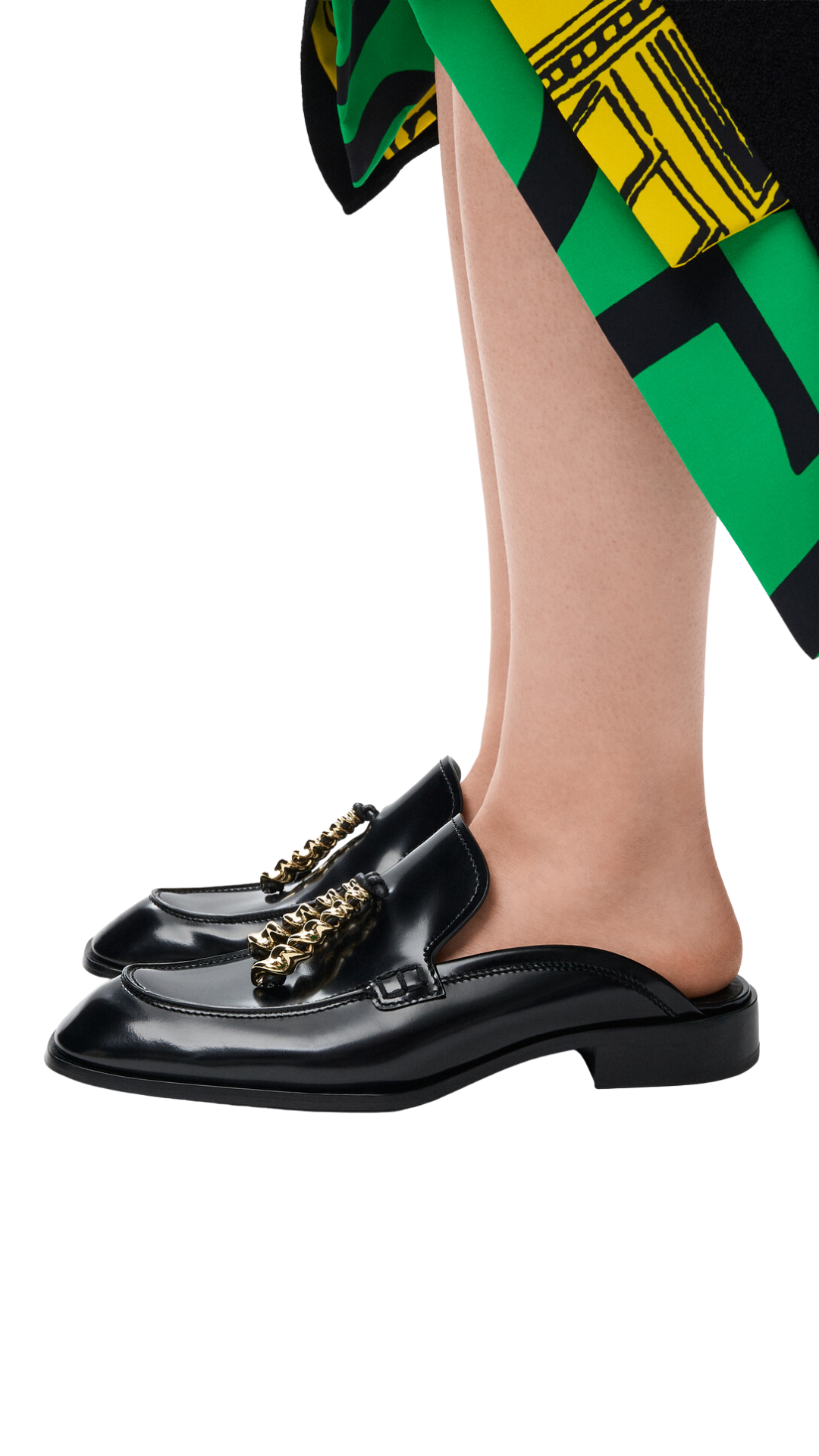 Edge Loafer Mule in Brushed Calfskin