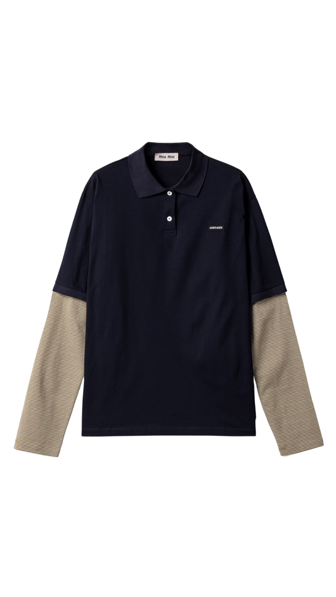 Jersey Polo Shirt in Blue/Olive