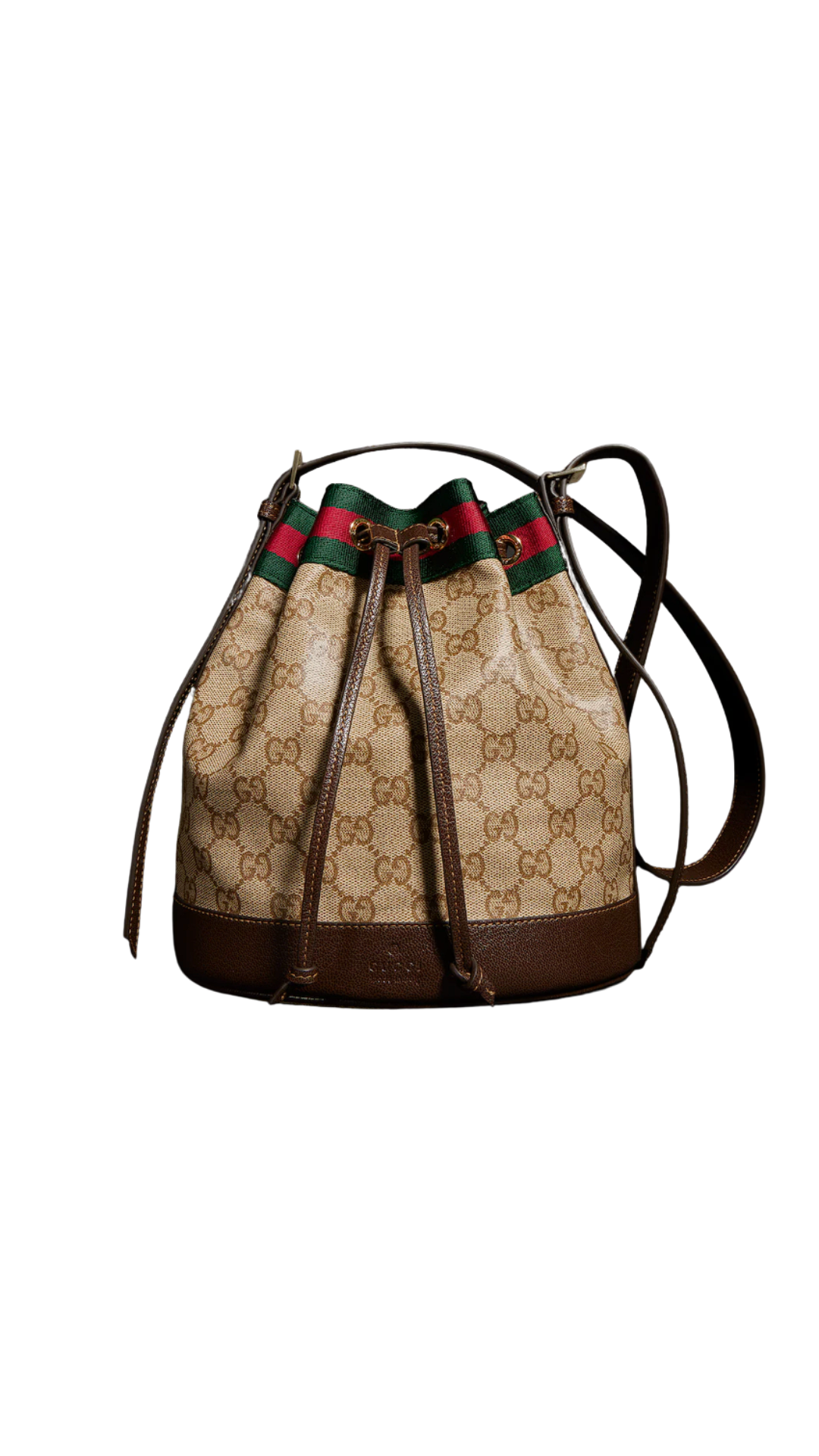 Venice Small Bucket Bag in Sand and Brown GG Canvas