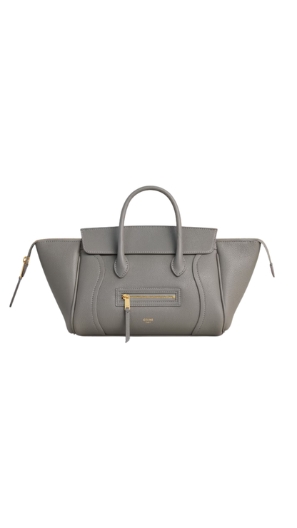 Little Luggage in Light Graphite Grained Calfskin