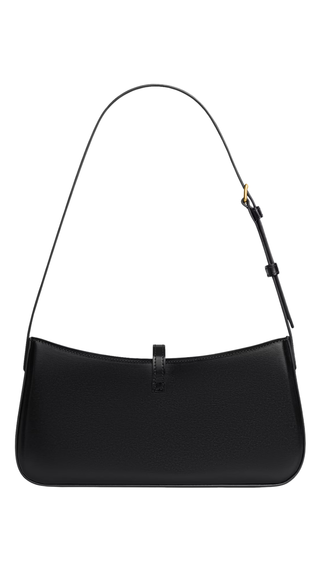 Tina Shoulder Bag In Black Shiny Calfskin