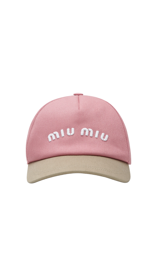Drill Baseball Cap in Begonia Pink/Cord