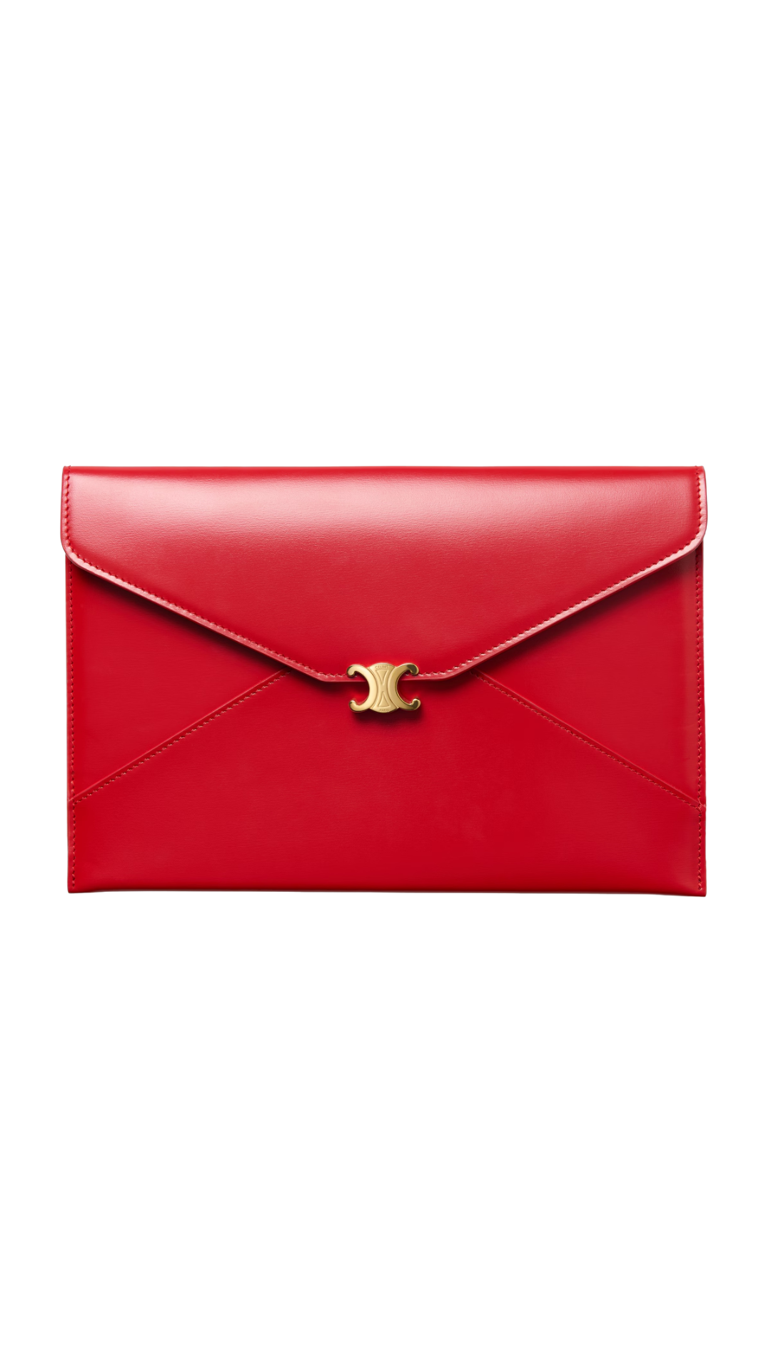 Envelope in Chili Red Shiny Calfskin