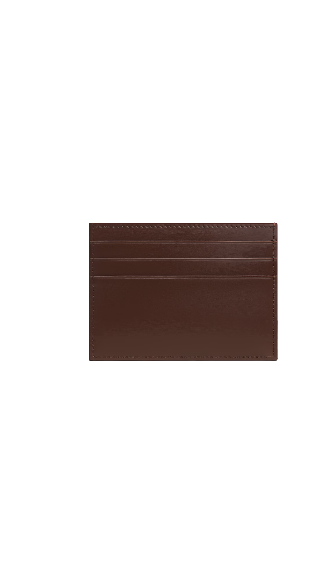 Card Holder Triomphe in Chestnut Shiny Calfskin