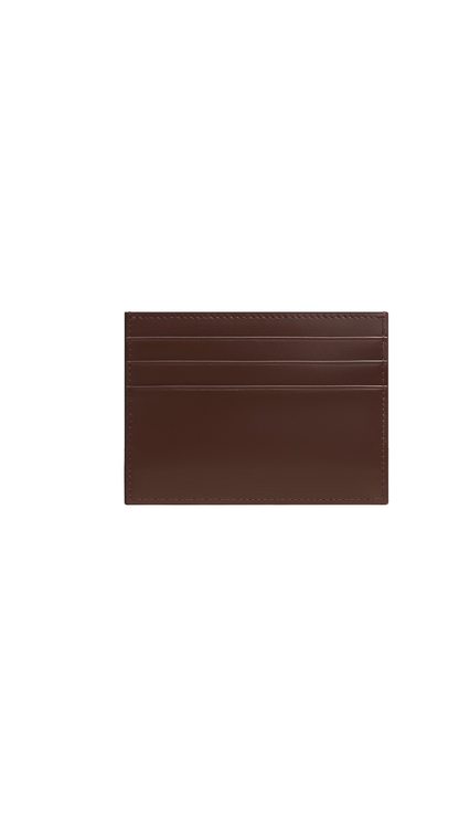 Card Holder Triomphe in Chestnut Shiny Calfskin