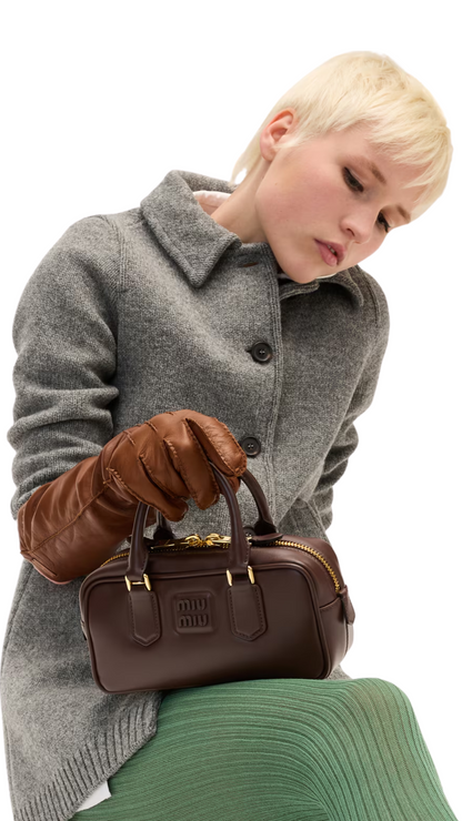 Arcadie Leather Bag in Briarwood
