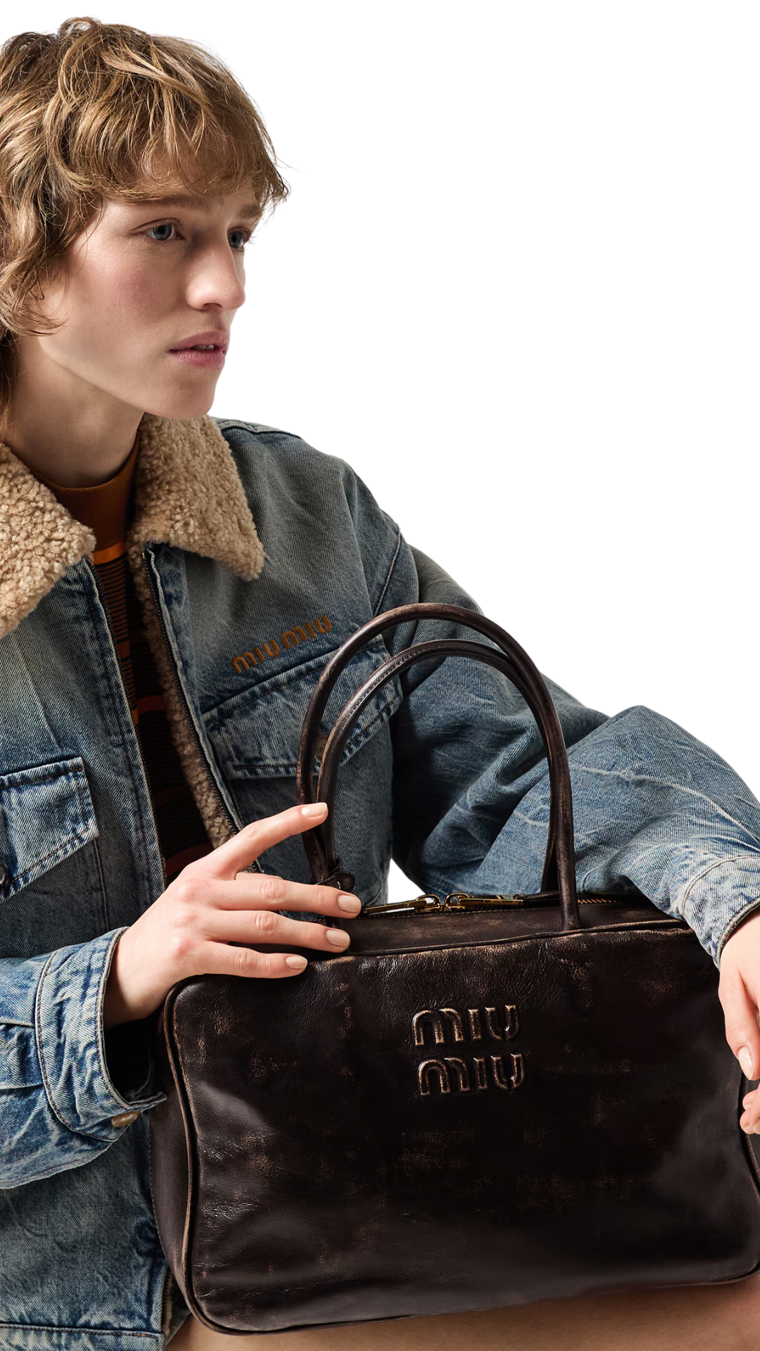 Beau Nappa Leather Bag in Coffee