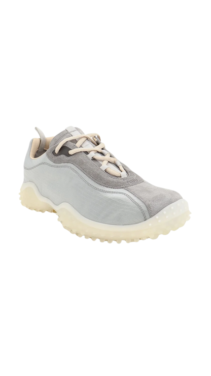 Nylon and Suede Sneakers with Embroidered Logo