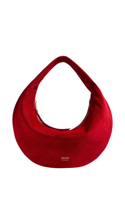 Mini Olivia Hobo in Red Suede