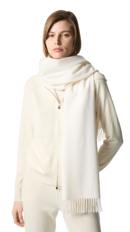 Grande Unita Scarf Cashmere in White