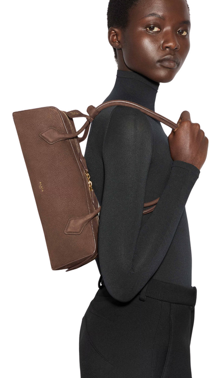 Le Teckel Medium Bag in Golden Brown Nubuck