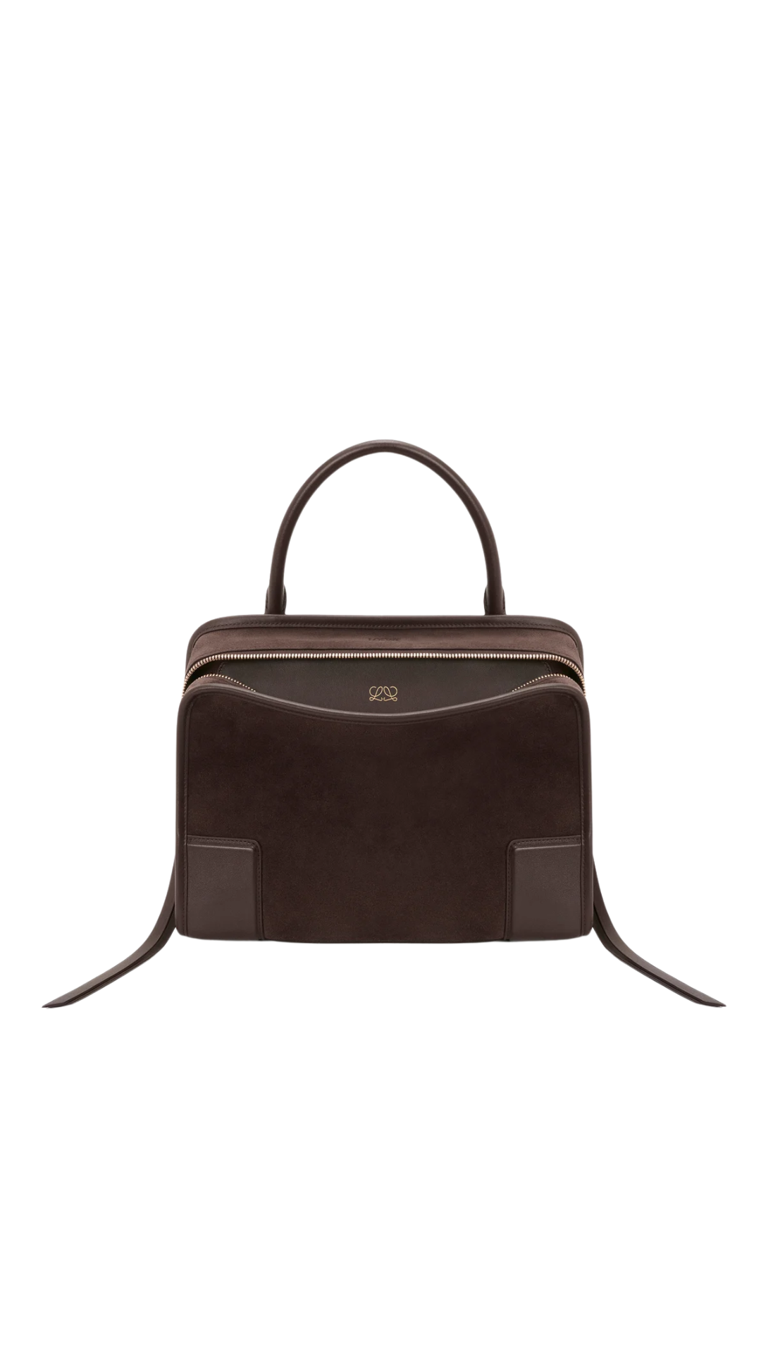 Medium Amazona 180 Bag in Dark Chestnut Suede