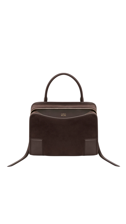 Medium Amazona 180 Bag in Dark Chestnut Suede