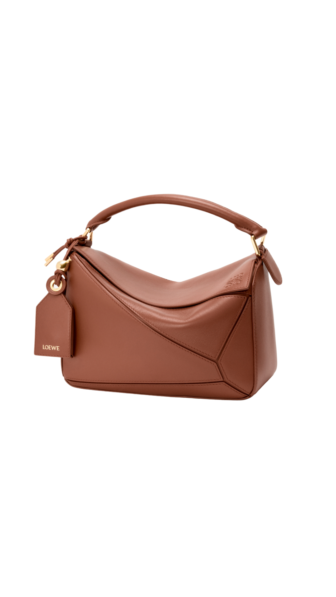 Small Featherlight Puzzle Bag in Pecan Nappa Lambskin