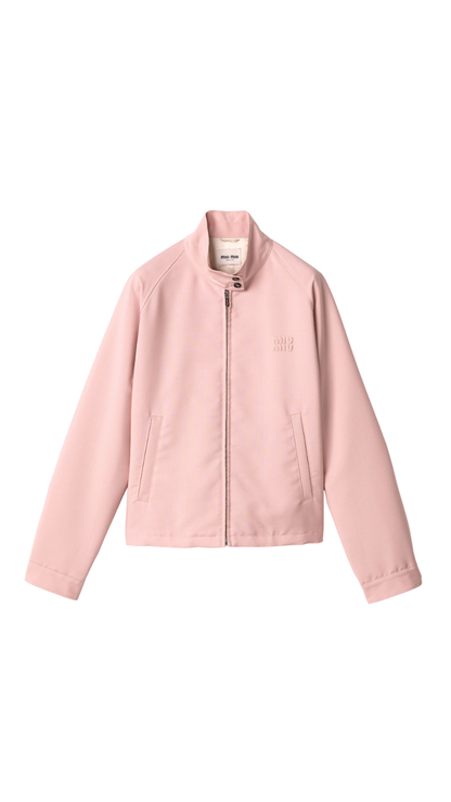 Kid Mohair Overshirt in Peach