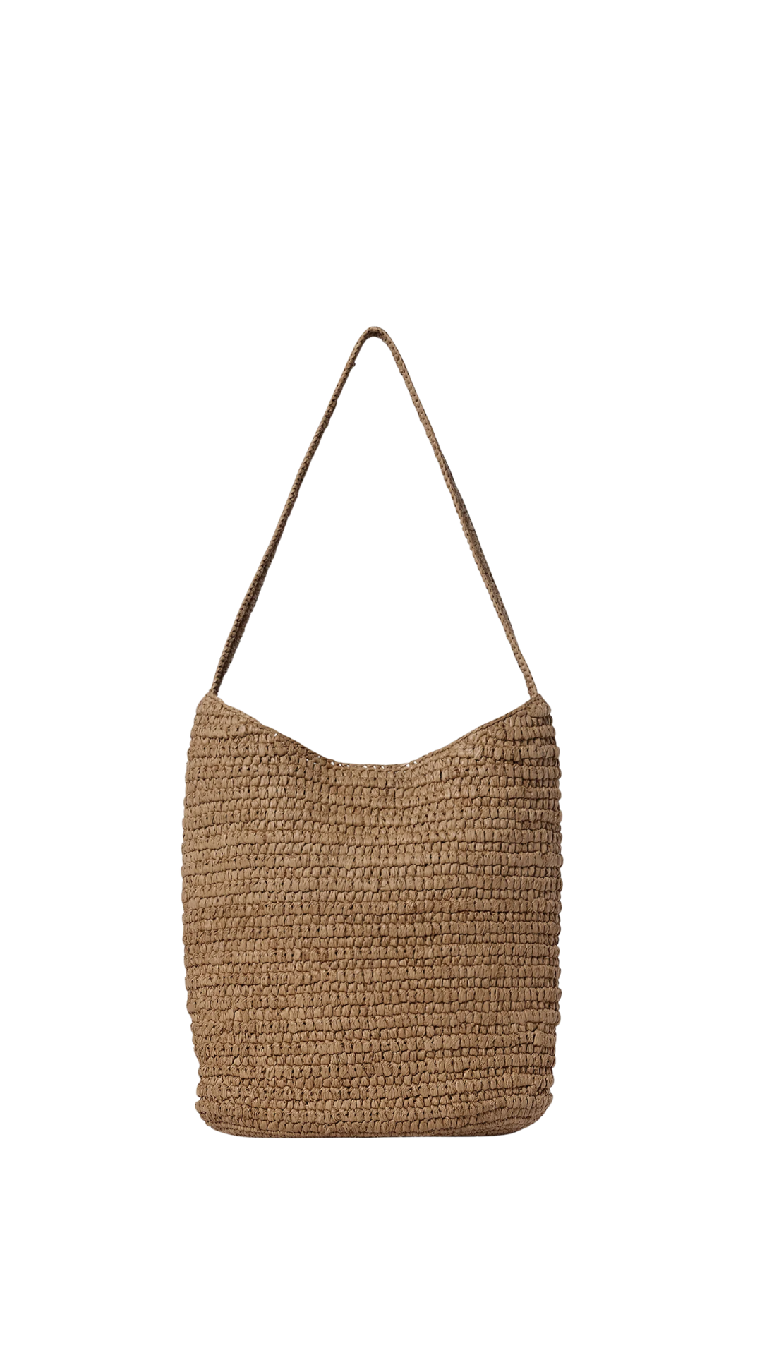 Alma Shoulder Raffia Bag in Thé