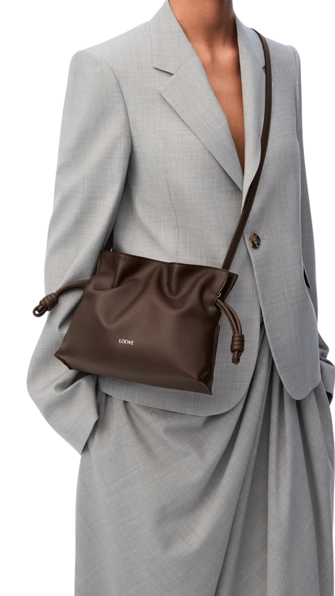 Mini Flamenco Clutch in Chocolate