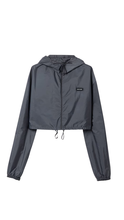 Technical Fabric Windbreaker in Hematite
