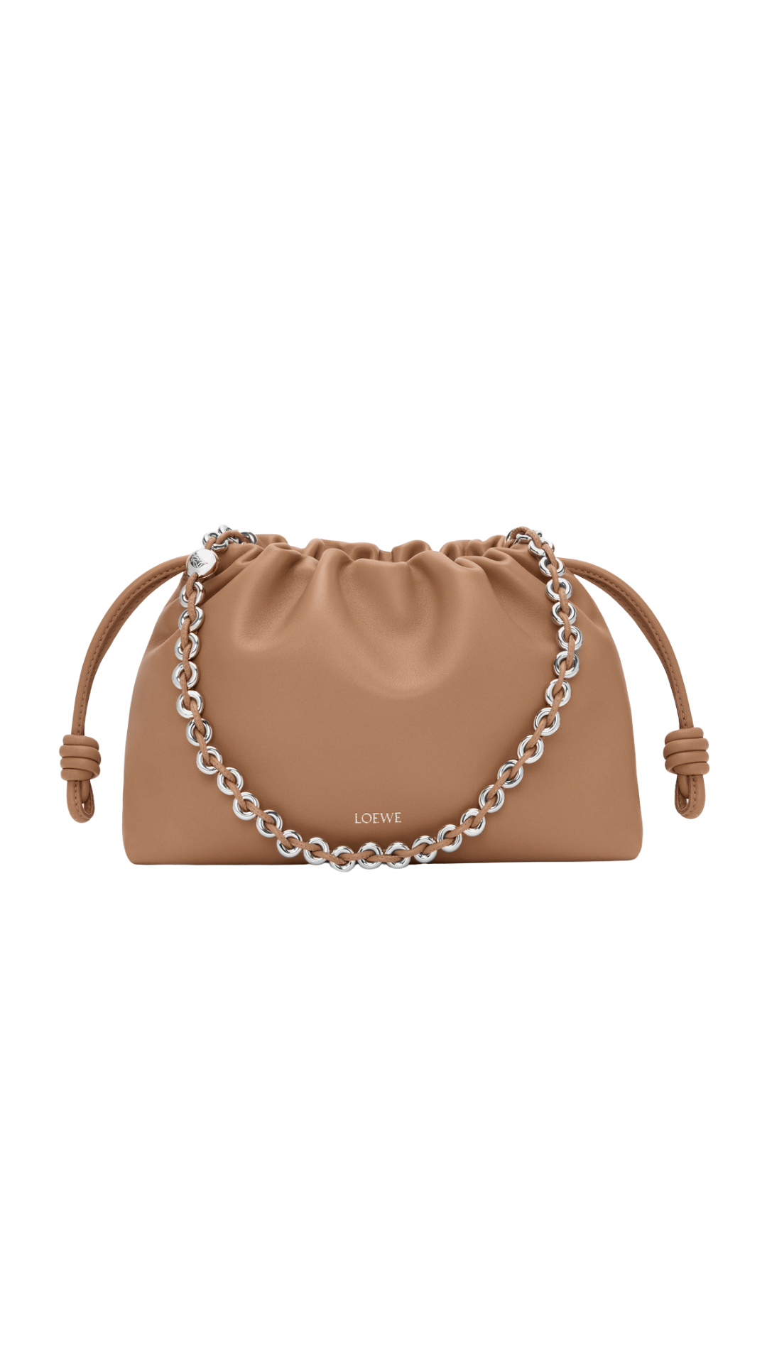 Bolso Mediano Flamenco en Piel de Cordero Nappa "Mocha Mellow"